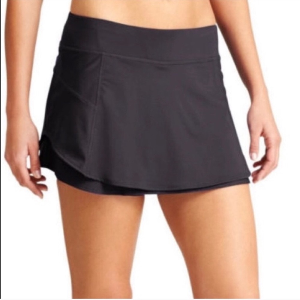 Athleta | Black Triple Layered Bustle Skort